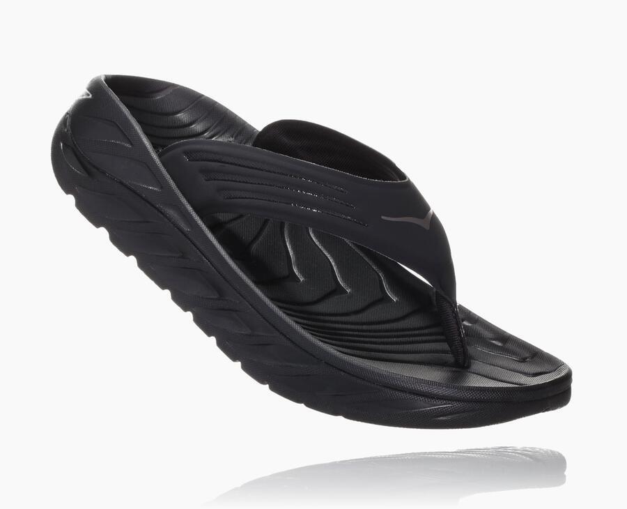 Sandals Mens - Hoka One One ORA Recovery Flip - Black - VJEXSBY-56